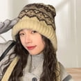thumbnail image 6 of Only Moment Warm Winter Hats for Men Brown Warm Thickened Ear Warming Hat knit Winter Knitted Caps Soft Warm Ski Hat Unisex One Size, 6 of 6
