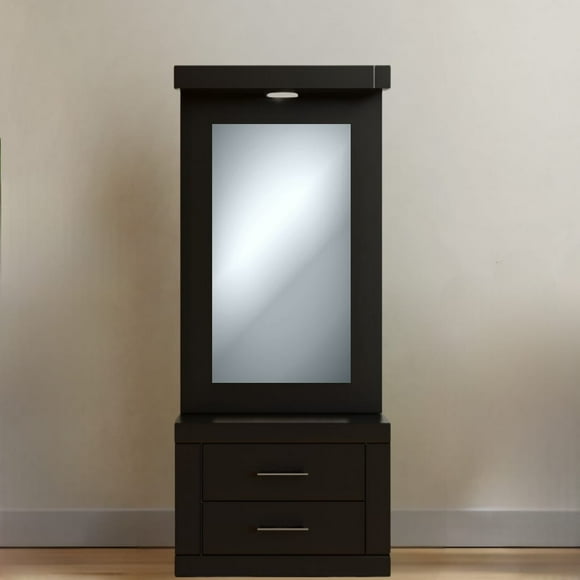 Mueble Multifuncional Espejo Cajones Iluminación Zapatera