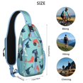 thumbnail image 5 of Crossbody Sling Backpack for Women Men Flat Design Dolphin Shoulder Sling Crossbody Casual Chest Bag for Travel Sports Running Hiking, 5 of 6