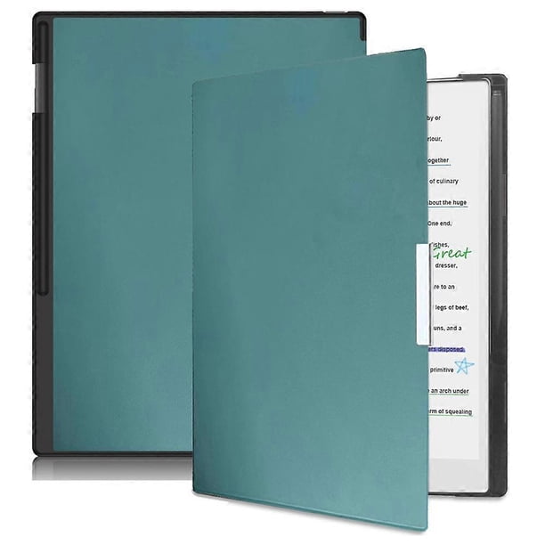 For ReMarkable Paper Pro Case PC PU Leather Tablet Cover with Pen Holder Auto Wake Sleep - Grey