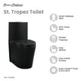 St. Tropez OnePiece Elongated Toilet Vortex DualFlush in Matte Black