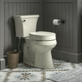 thumbnail image 5 of Kohler 25876-96 Hyten Elevated Quiet-Close Round-Front Toilet Seat - Biscuit, 5 of 7