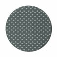 thumbnail image 1 of Floral Mouse Pad for Computers, Illustration of Rowanberry Branch Silhouette Snow Holiday Repetitive, Round Non-Slip Thick Rubber Modern Gaming Mousepad, 8" Round, Dark Grey and Seafoam, by Ambesonne, 1 of 2