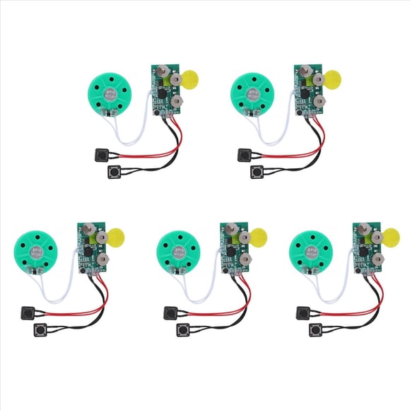 5X Tarjeta de Módulo de Voz DIY, Reproducción de Grabación de 4 Minutos, Chip de Sonido de Voz, Tarjeta de Felicitación de Voz para Reemplazo de Equipaje de Vacaciones