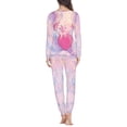 thumbnail image 3 of FOR U DESIGNS Heart Axolotl Long Sleeve Nightwear for Women Sleepwear Long Pants Set of 2 Size M Ladies Loungewear with Pockets Jogger Crew Neck Tops for Women, 3 of 6