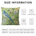 thumbnail image 5 of WERPE  Chinoiserie Pillow Covers,Green Flower and Bird Pillow Cover Chinoiserie Decor Outdoor Pillows Suitable for Couch Pillows Living Room Bedroom White, 5 of 5