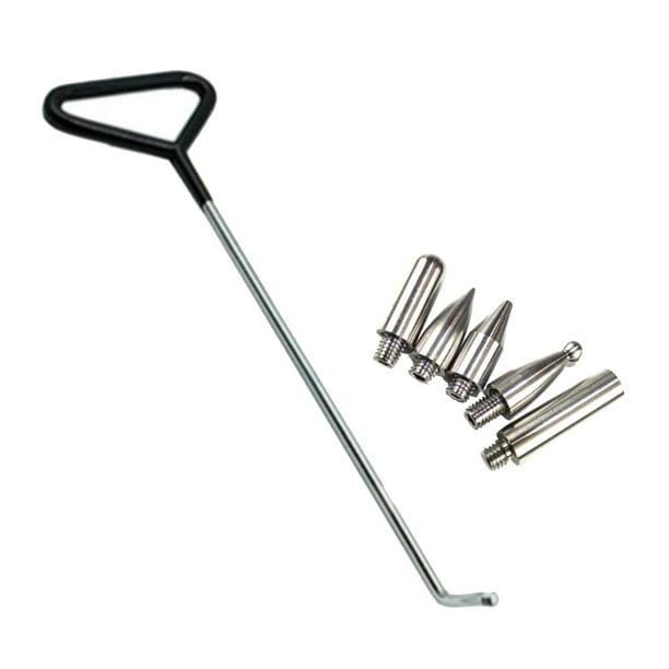 Kit de 6 piezas de varillas de reparación de abolladuras profesionales, extractor de acero inoxidable sin pintura con Medio