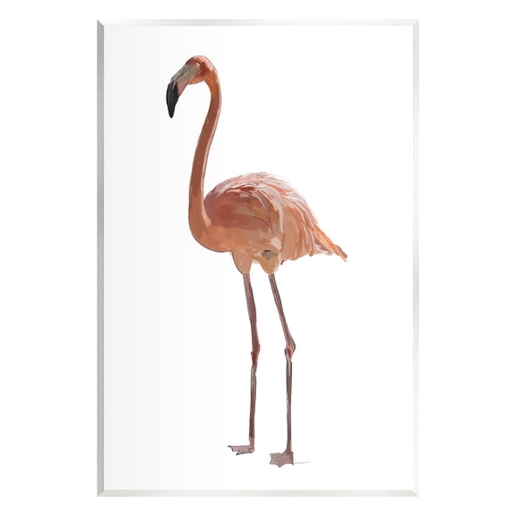 Stupell Industries Minimal Flamingo Bird Animals & Insects Painting Unframed Art Print Wall Art