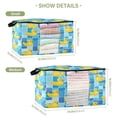 thumbnail image 3 of WOBOGO Tile Yellow Duck Clothes Storage 2Pack Foldable Thick Fabric Blanket Organizer Bag with Handle 21.65×13.78×12.4in, 3 of 7