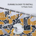 thumbnail image 5 of Boho Abstract Colorful Floral Shower Curtain, Vintage Retro Patchwork Blue Green Flower Botanical Geometric Aesthetic Groovy Bathroom Decor Shower Curtain Set with 12 Hooks, 72X72IN, 5 of 6