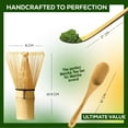 thumbnail image 5 of BambooWorx Matcha Whisk Set - Matcha Whisk (Chasen), Traditional Scoop (Chashaku), Tea Spoon. The Perfect Set to Prepare a Traditional Cup of Japanese Matcha Tea, Handmade from 100% Natural, 5 of 8