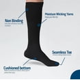 thumbnail image 5 of Diamond Star Diabetic Over the Calf, Non-binding Premium Cushion Cotton Knee High Comfortable Socks for Men (Black - 12 Pairs, Sock Size 9-11), 5 of 6