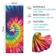 thumbnail image 2 of Colorful Tie Dye Pattern Hot Yoga Mat Towel Non Slip for Hot Yoga - Quick-Drying Yoga Mat Cover with 4 Corner Pockets with Travel Bag - Hot Yoga Towel Non Slip Grip Moisture Wicking Sweat 70"x26", 2 of 6