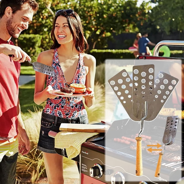 RKSTN une Pelle en Acier Inoxydable Spatule Trois Pièces Outil de Grillade
