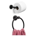thumbnail image 1 of Marmolux Acc Juego De Accesorios De Baño De 2 Piezas, Color Negro Mate, Soporte Para Toallas De Mano Para Pared De Baño + Soporte De Pared Para Papel Higiénico Negro | Toallero, Perchero, Juego De Bañ, 1 of 5