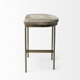 thumbnail image 2 of Millie 16.5L x 18.0W x 26.0H Gray Hair On Leather Hide Stool, 2 of 11