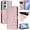 Pink, variant on Phone Case for Oneplus Nord N30 Se 5g Rfid Blocking Pu Leather Flip Folio Magnetic Card Slots Holder Kickstand