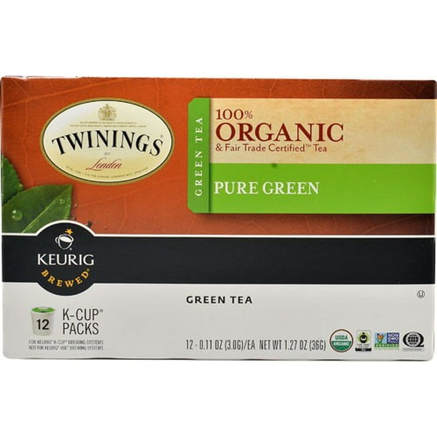 Twinings of London? Organic & Fair Trade Certified? Pure Green Tea 12