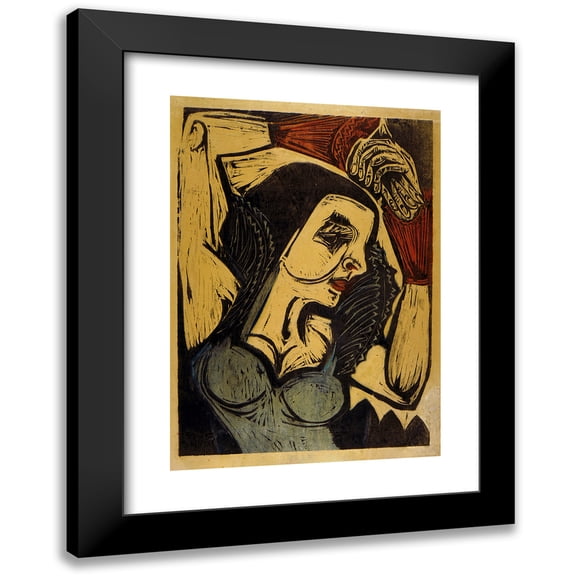 Ernst Ludwig Kirchner 11x14 Black Modern Framed Museum Art Print Titled - Poster of Nina Hard (1921)