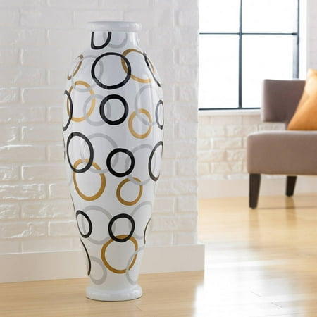Modern Circles Floor Vase Large Urn Walmart Com Walmart Com