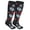 Black Red-Flower, variant on 3 Pairs Wide Calf Compression Socks for Women Men Plus Size 15-20mmHg Knee High Support Stockings, 2XL-4XL
