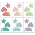 thumbnail image 1 of 6 láminas de pegatina de dibujos animados bañera para bebés calcomanía decorativa de bañera antideslizante, 1 of 4