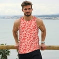 thumbnail image 6 of Cauagu Red Pretty Flowers Print Men's Sleeveless Muscle Shirts,Tank Tops Quick Dry Workout Tank Top Gym Muscle Tee Fitness Bodybuilding T Shirt for Men-Small, 6 of 7