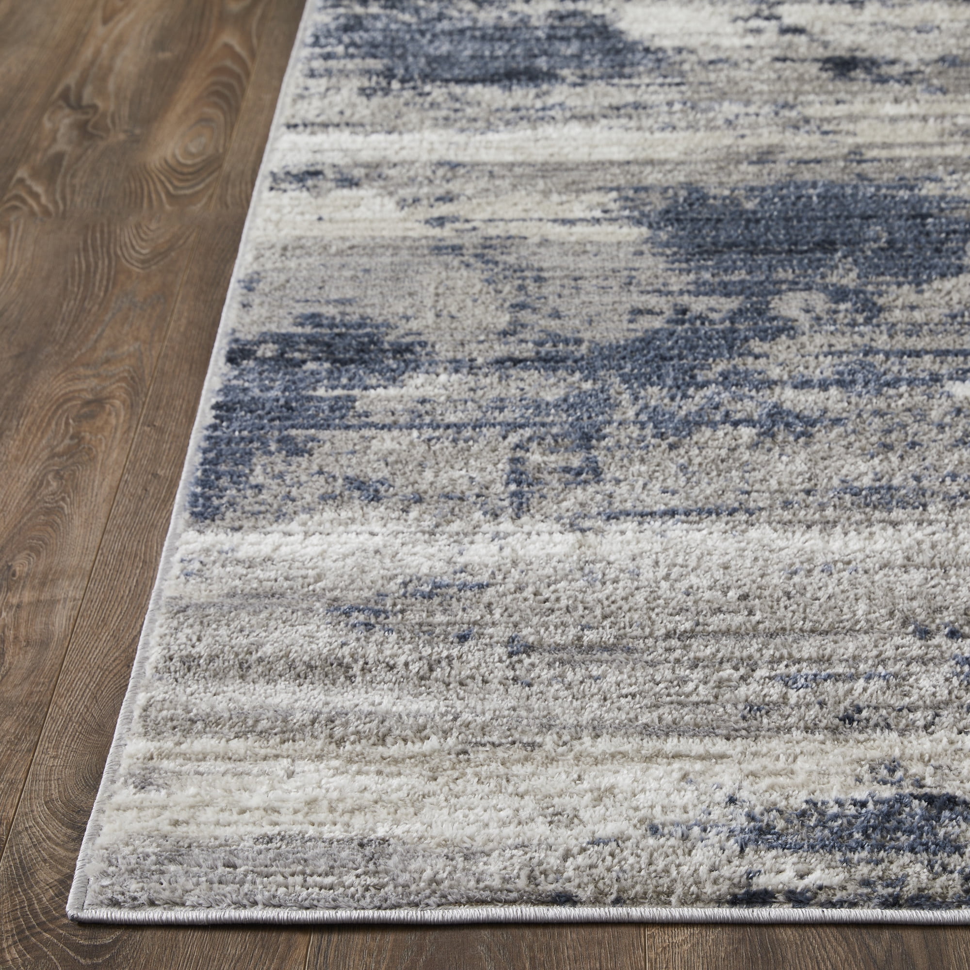 Loomaknoti Carleigh Arnald 4' x 6' Blue Abstract Indoor Area Rug