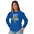 thumbnail image 3 of US Navy Strong Mom Anchor Logo Women's Long Sleeve T Shirt Brisco Brands L, 3 of 6