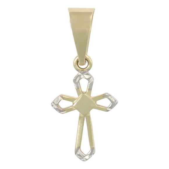 Arete Arracada Diamantada De Oro 10k Imperial Jewlery tubo Torcido 15mm
