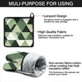 thumbnail image 7 of Green and Beige Modern Art Geometric Kitchen Oven Mitt and Pot Holder Sets 2 Pcs for Baking, Cooking and Grilling, Heat Resistant Up To 392 °F, 7 of 7