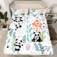 thumbnail image 2 of Homewish Cute Panda 3pcs Twin Sheet Sets for Teens Boys Girls,Flower Animal Twin Fitted Sheet,Dreamy Princess Breathable Flat Sheet,Ultra Soft Home Decor, 2 of 7