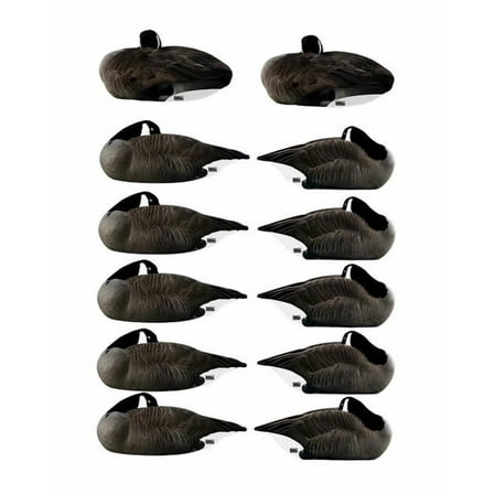 Greenhead Gear Pro Grade Silhouette Decoys - "Deep Sleep Pack" Canada Goose Sleepers with Flocked Heads - 12 Pack
