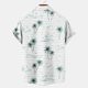 thumbnail image 3 of Camisas Hombre Camisa de manga corta con solapa y hebilla de bolsillo con impresión digital 3D para hombre (White, XL), 3 of 4
