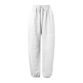 thumbnail image 5 of Nestiefly Petite Sweatpants For Women Trendy Elastic Waist Bottom Lounge Pant Lightweight Baggy Joggers With Pocket 2026 White L, 5 of 5