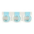 thumbnail image 3 of Wall Mounted Mop Rack Broom Holder Bathroom Storage Hangers (Blue 3 Hooks), 3 of 8