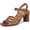 Tan, variant on Women's Nora Strappy Block Heel Sandal Tan Leather 9M