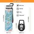 thumbnail image 3 of Vivid Leaf Design 1000ml Tritan Sport Bottle Straw LeakProof Food-Grade Portable Wide Handle, 3 of 7