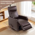 thumbnail image 6 of Swivel Rocking Recliner Chair for Small Space, Manual Swivel Glider Recliner for Nursery,RV,Rocking Recliner with Footrest and Side Pocket,Breathable Leather, 6 of 6