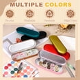 thumbnail image 4 of Uxcell 2Pcs Metal Tin Box Container, 6.9x2.4x0.7" Oval Empty Hinged Lid Box with Self Adhesive Colored Sticker, Mini Portable Storage Container for Candy, Drawing Pin Crafts, Gold, 4 of 7
