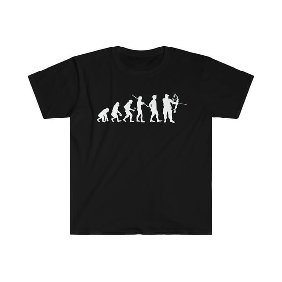 Human Evolution Archery Unisex T-shirt S-3XL