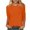 Orange, variant on Oalirro Women's Summer Three Quarter 3/4 Sleeve Crewneck Casual Solid Blouses