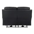 thumbnail image 5 of Lexicon Hancock Leather Power Double Reclining Love Seat in Black, 5 of 7