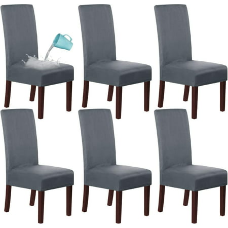 Suede Dining Room Chair Covers, High Back Dining Chair Covers Set Of 6