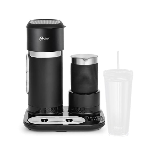 Cafetera Frappé Oster 4 en 1, con Espumador para Café Helado, Granizado o Caliente, Negro