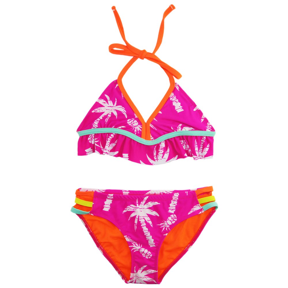 Big Chill Big Chill Big Girls' Palm Tree Bikini Two Piece Swimsuit