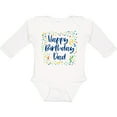 thumbnail image 3 of Inktastic Happy Birthday Dad Boys or Girls Long Sleeve Baby Bodysuit, 3 of 5