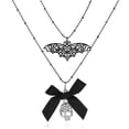 thumbnail image 1 of Collier Superposé pour Femmes, Pendentif Chauve-Souris Gothique, Collier Ras-du-Cou pour l'Halloween, 1 of 10