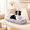 grey, variant on Dog Bed and Cat Bed - 100% Cotton with Foam Pet Bed for Small and Large Dogs-Blue