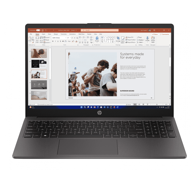 Laptop HP 250 G10 15.6" | Intel® Core™ i3-N305 | 8GB RAM | 512GB SSD | Windows 11 Home | Color Plateado Ceniza Oscuro Teclado Español.